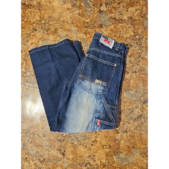 Southpole RN82628 Y2K Baggy Jeans 18 Dark Wash Contrast Stitch Utility (A253) - Picture 1 of 10